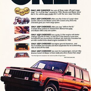 1985 Jeep Cherokee - Only - Classic Vintage Advertisement Ad